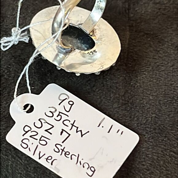 NWT GORGEOUS LABRADORITE 925 STERLING SILVER RING SZ 7 - Picture 6 of 11